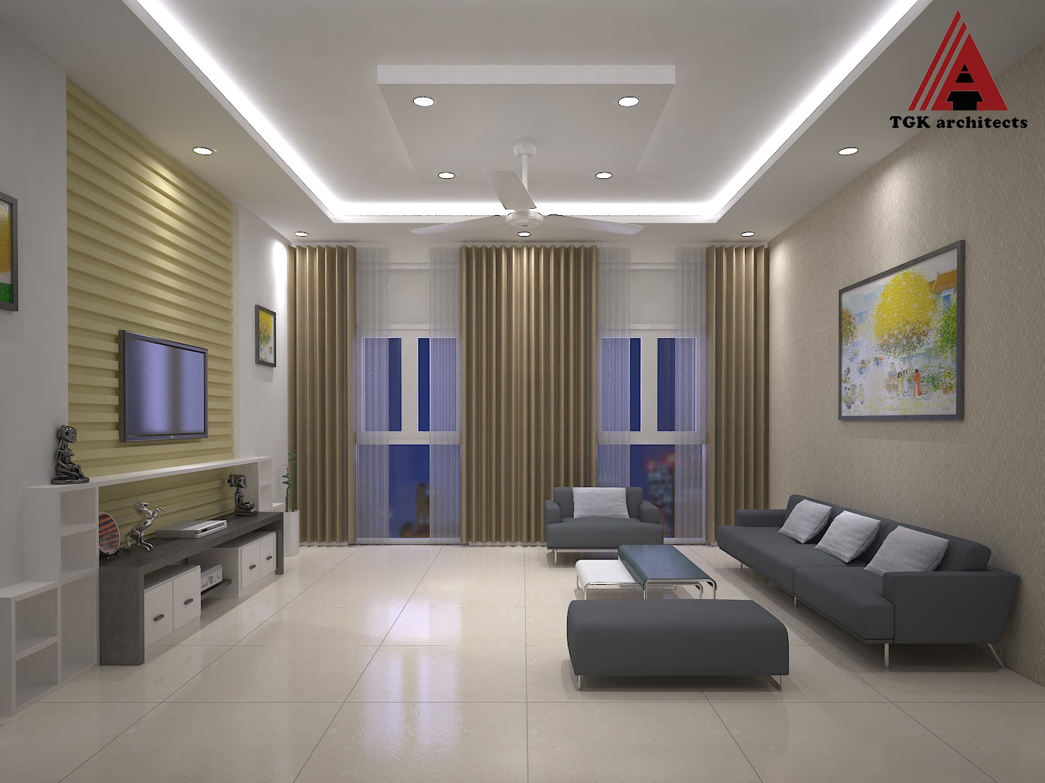 Phòng khách nhà phố Quận 9-view 2