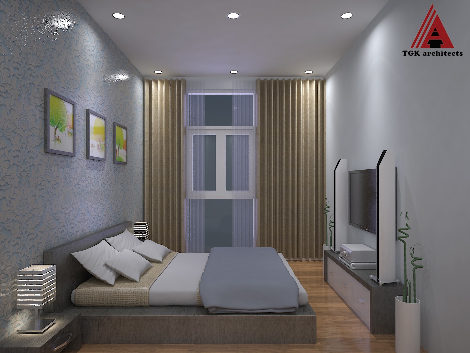 Phòng ngủ Master nhà phố Quận 9