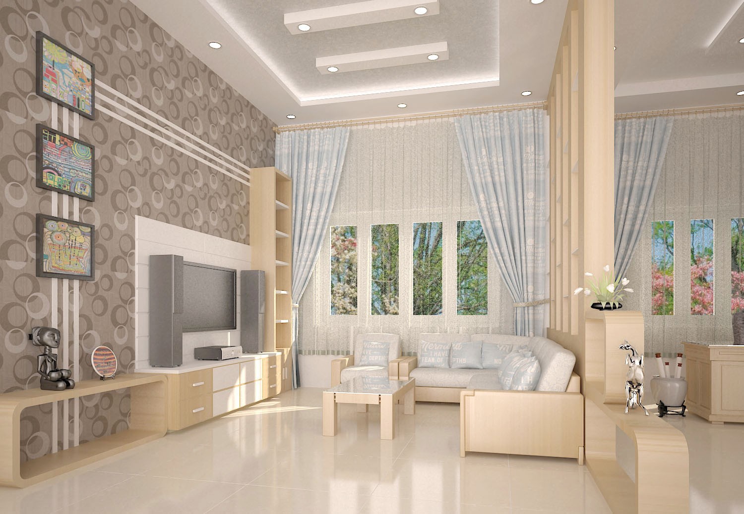 Phòng khách biệt thự Lái Thiêu